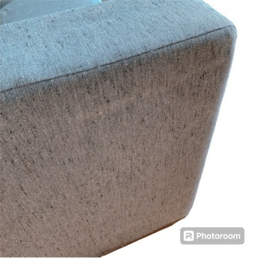 《取引完了》定価約7万円　家具 ソファ 2人掛けソファ　グレー　ファブリック　クッション付き