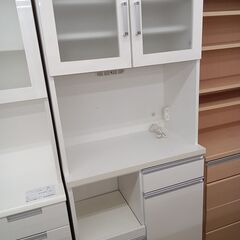★ジモティ割あり★  レンジボード ホワイト H191×D46×W80 クリーニング済み MT1232