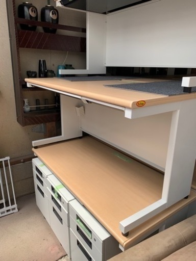 スチール机 袖箱3段付 140×70　オフィス用家具