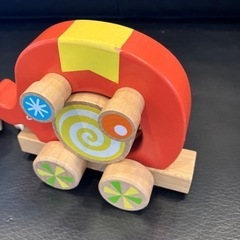 ゾウの親子のオモチャ-くるくるサーカスの画像