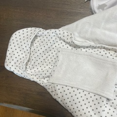 おくるみ&スリーパー綿100%2点セット星柄モノトーン綺麗めの画像
