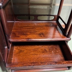 【お取引終了】茶箪笥 茶棚 飾棚 唐木 茶道具 煎茶道具 昭和レトロ アンティークの画像