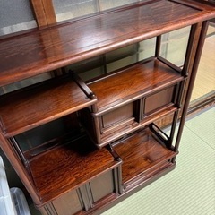 【お取引終了】茶箪笥 茶棚 飾棚 唐木 茶道具 煎茶道具 昭和レトロ アンティークの画像