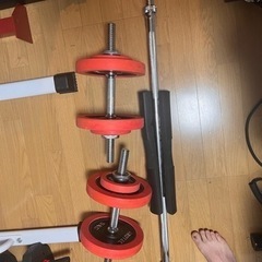 ※取引者決定※ラバー ダンベル 60KG セット （片手30kg×2個）/ 筋トレ ベンチプレス 筋力 トレーニング ダンベル アレーの画像