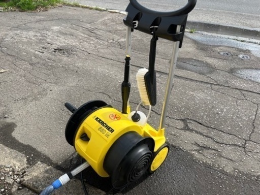 KARCHER ケルヒャー ホースリール付 家庭用 冷水 高圧洗浄機 550M 動作確認済 水漏れナシ 中古品 ①