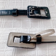 黒ベルト　合成皮革　長さ約94㎝　細ベルト:ファッション小物の画像