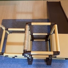 野中製作所 かんたんおりたたみ2段ジム ロングスロープ すべり台 滑り台 の画像