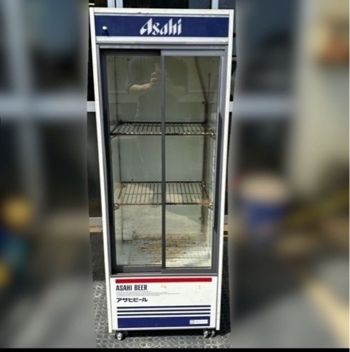 s0511604 富士 冷蔵ショーケース アサヒビール仕様 RMA120N 業務用 冷蔵ショーケース 昭和レトロ 動作確認済み 現状品 中古品