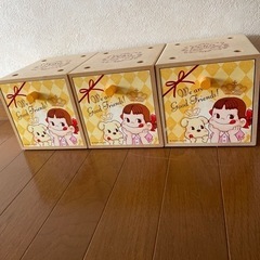 非売品　ペコちゃん木製引き出しボックス　3個セット