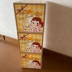 非売品　ペコちゃん木製引き出しボックス　3個セットの画像
