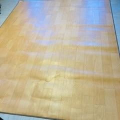 【美品・週末限定値引き】木目調フロアマット ベージュ200×23...