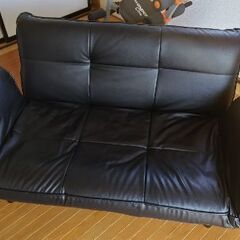 【取引中】小型ソファー　黒色