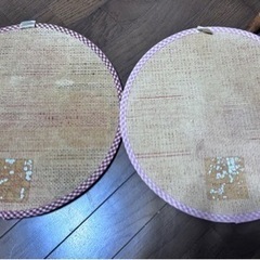 ミッキーマウス ミニーマウス ペア 円形マット 当時物 貴重 ヴィンテージインテリア マット レア レトロ
の画像