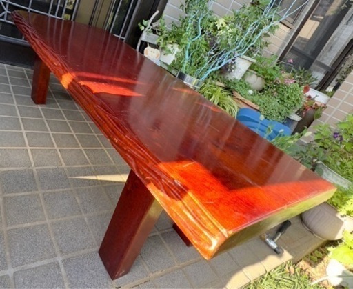 一枚板 テーブル 座卓、ローテーブル ヴィンテージ品 レトロ 昭和