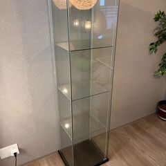 <無料>ガラスケース IKEA フィギュア グラス 両開き