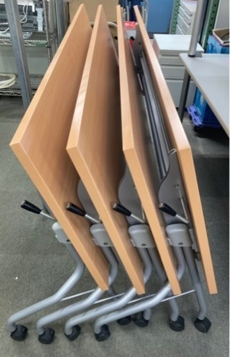フォールディングテーブル 木目 180×60 中古