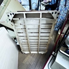 折り畳み すのこベット ブラウン　木製  ほぼ未使用品　の画像