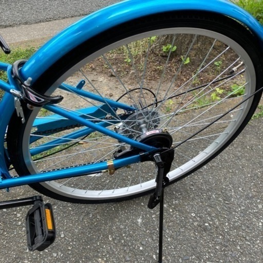 ?26インチ?21テクノロジー 自転車 オートライト ギア 6段変速 シティサイクル 21TECHNOLOGY ?メタリックブルー?N