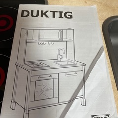 中古IKEA ままごとキッチン(食品食器おもちゃ付き)の画像