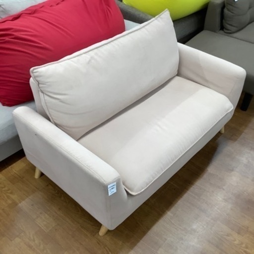 1人掛けソファー　ファブリック　ピンク