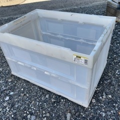 折りたたみコンテナ　50L　トラスコ　CR-S50N　TM　ホワイト