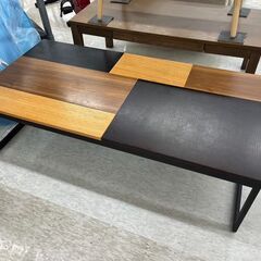 センターテーブル　木とアイアンの組み合わせ