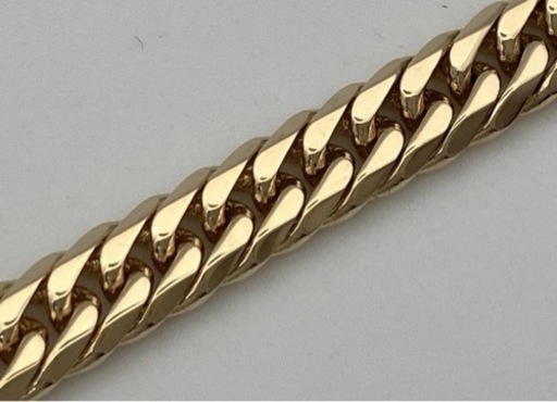 服/ファッション アクセサリー K18／18cm／10.4g／6面ダブル喜平ブレスレット／造幣局刻印有り