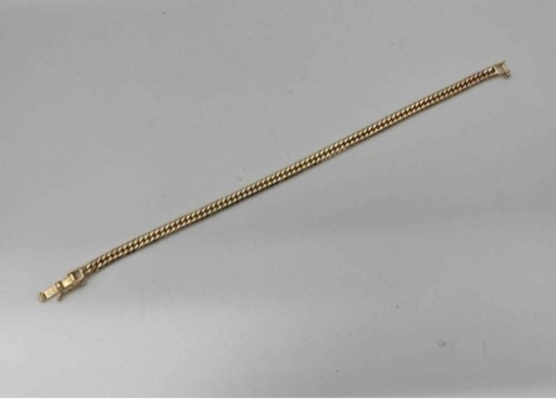 服/ファッション アクセサリー K18／18cm／10.4g／6面ダブル喜平ブレスレット／造幣局刻印有り