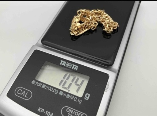 服/ファッション アクセサリー K18／18cm／10.4g／6面ダブル喜平ブレスレット／造幣局刻印有り