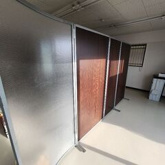 パーティション4点　木目　透明タイプ