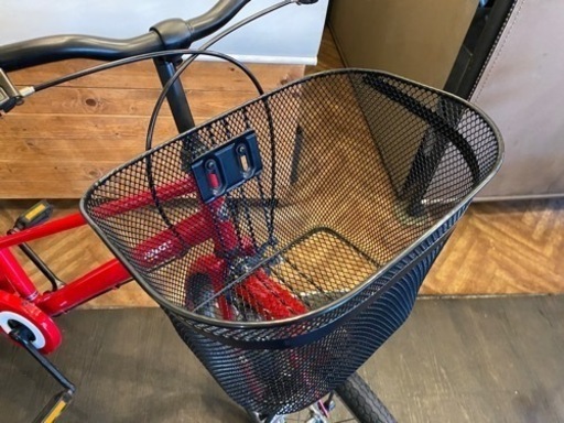 シングルギア　27インチ自転車　レッド