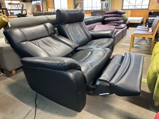 電動リクライニングソファ 3人掛けソファ