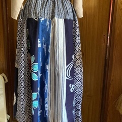 手作り教室👘浴衣リメイク　12枚はぎのロングスカート