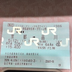 チケット 新幹線/鉄道切符