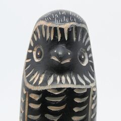 彫刻 ふくろう ケニヤ製 石彫刻 高さ9cm 276g 鳥 梟 フクロウ みみずく ミミズク 札幌市 清田区 平岡の画像