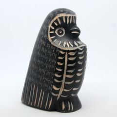 彫刻 ふくろう ケニヤ製 石彫刻 高さ9cm 276g 鳥 梟 フクロウ みみずく ミミズク 札幌市 清田区 平岡の画像