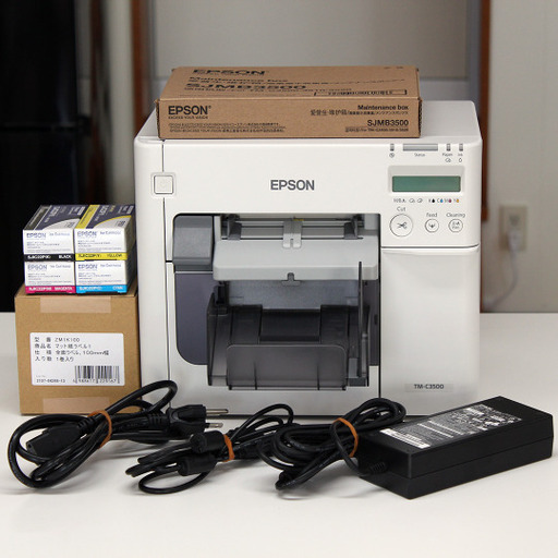 美品★エプソン TM-C3500 ラベルプリンター 消耗品付