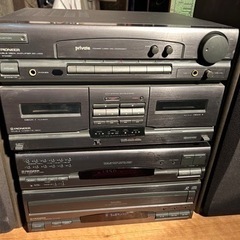 Pioneer パイオニア★private CLX-J100/DC-J100/S-J100V CD/LD/カセット ミニコンポ 本体 スピーカーペアの画像