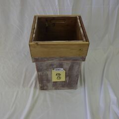 木製　ゴミ箱　アンティーク塗装（シャビー塗装）　⑫　ゴミ袋は特小サイズの画像
