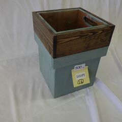 木製　ゴミ箱　アンティーク塗装（シャビー塗装）⑮　特小サイズの画像