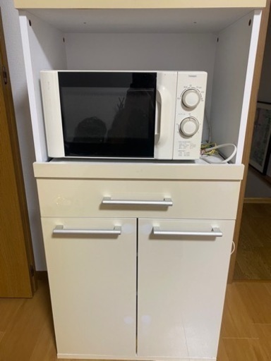 食器棚カップボード　電子レンジ　セット