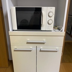 食器棚カップボード　電子レンジ　セット　