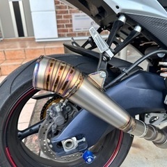 GSXR1000 L3装着 美品 アサヒナレーシング　メガホンマフラー　バッフル付きの画像