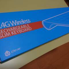 【お渡し済みです】iClever ワイヤレスキーボード 無線 2.4G(レシーバー付属) 日本語JIS配列 薄型 USB-C充電式 フルキーボード テンキー付き 静音 ウルトラスリム パンタグラフ パソコン PC用 日本語説明書付き GKJ35B ブラックの画像