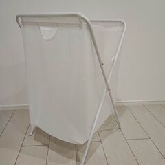 IKEA　ランドリーバッグ スタンド付き, ホワイト