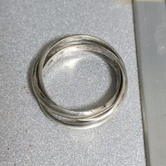 シルバー925 3連リング レディース　-3号の画像