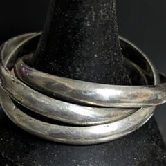 シルバー925 3連リング レディース　-3号の画像