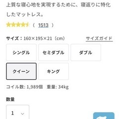 クイーンベッド マットレスの画像