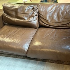 ⭐︎値下げ⭐︎無印　本革ソファーの画像