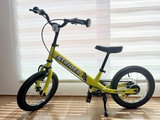 【室内保管】ストライダー14x　イエロー　ペダル装着　米式空気入れ付き